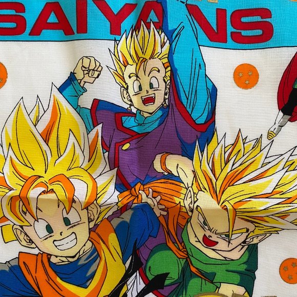 vintage 90s dragon ball z dbz handkerchief great saiyan new old stock - Picture 7 of 8